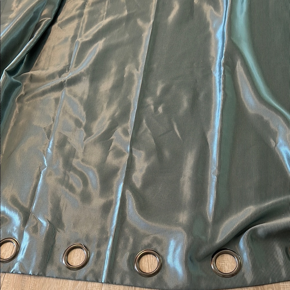 Blue Pewter Grommet Curtain Panels